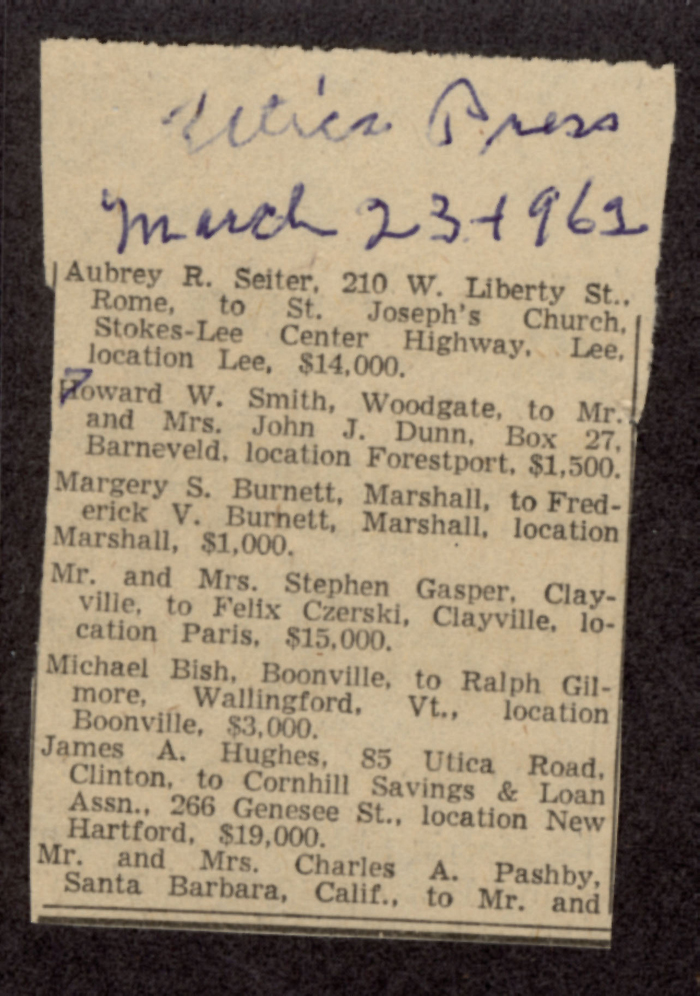 smith howard w real estate transaction