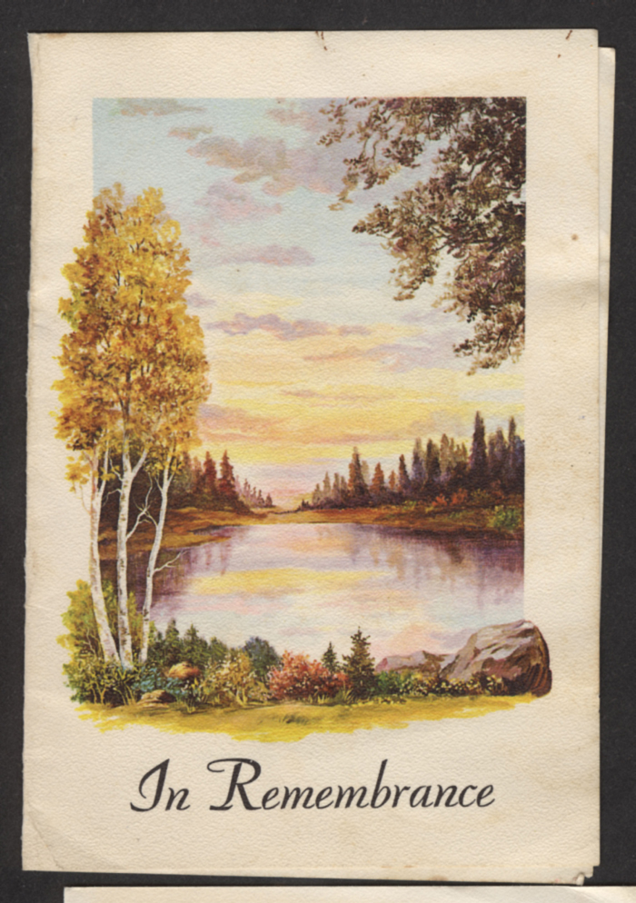 isley george e memorial card front