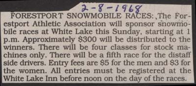 forestport snowmobile races