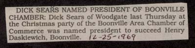 dick sears named boonville chamber president
