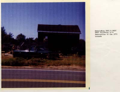 pauls body shop reconstruction after 1972 tornado 001