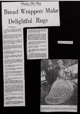 bread wrappers make delightful rugs