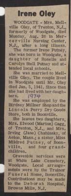 olney irene obit