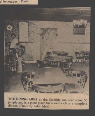 stumble inn dining area