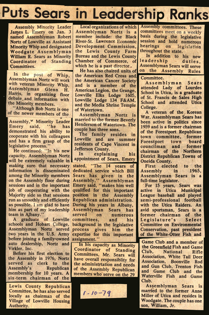 sears in leadeship ranks january 10 1979