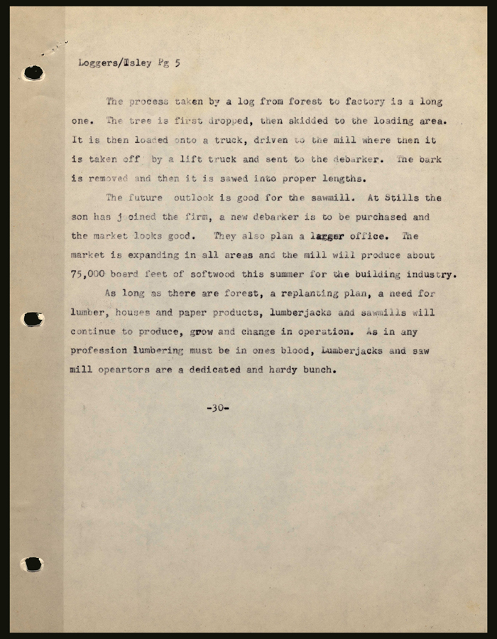 loggers and logging by john isley 1982 page 5