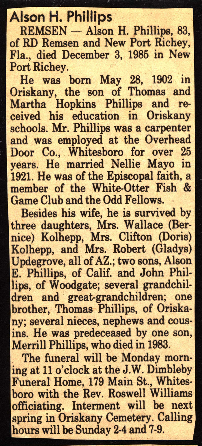 phillips alson h husband of nellie mayo phillips obit december 3 1985