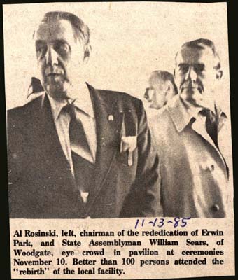 rosinski and sears at eden park rededication november 13 1985