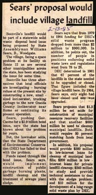 sears proposal would include village landfill february 13 1985