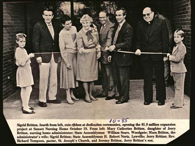sunset nursing home dedication ceremony october 18 1985