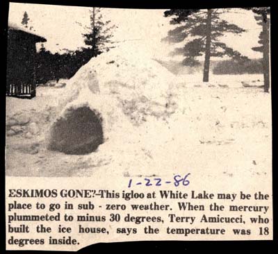 terry amicucci igloo january 22 1986