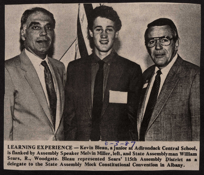 kevin bleau attends mock constitutional convention june 3 1987