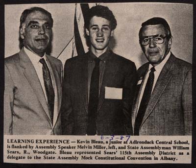 kevin bleau attends mock constitutional convention june 3 1987