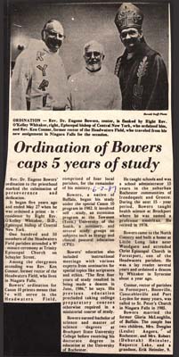 ordination of bowers caps five years of study june 3 1987