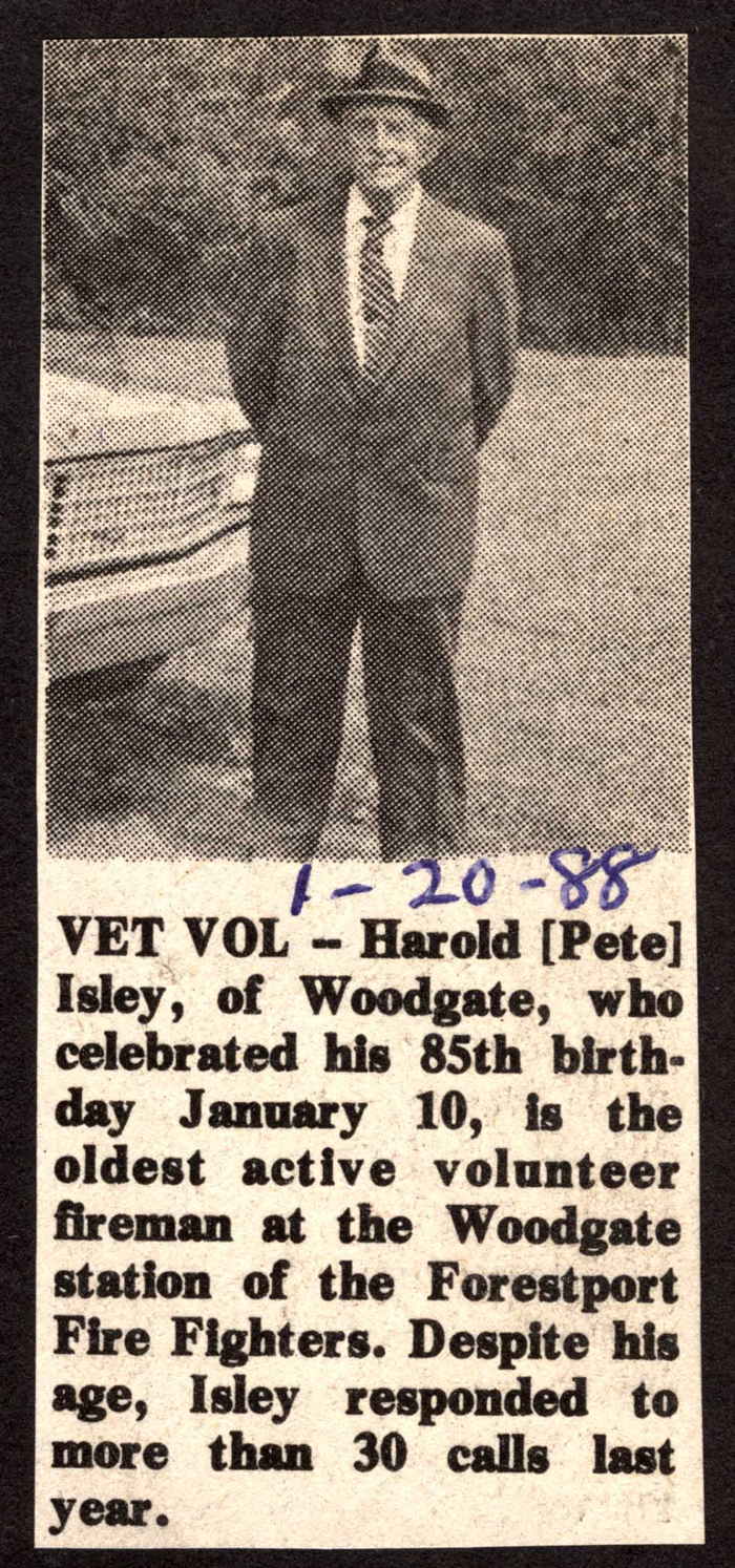 harold isely celebrates 85th birthday january 10 1988