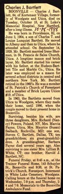 bartlett charles j husband of irene sherman bartlett obit october 18 1988