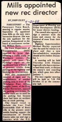 mills appointed new rec director september 21 1988