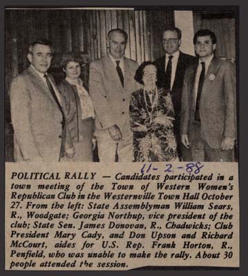 political rally held by town of western womens republican club november 2 1988