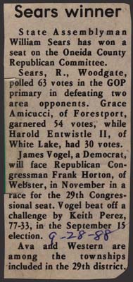 sears wins seat on oneida county republican committee september 28 1988