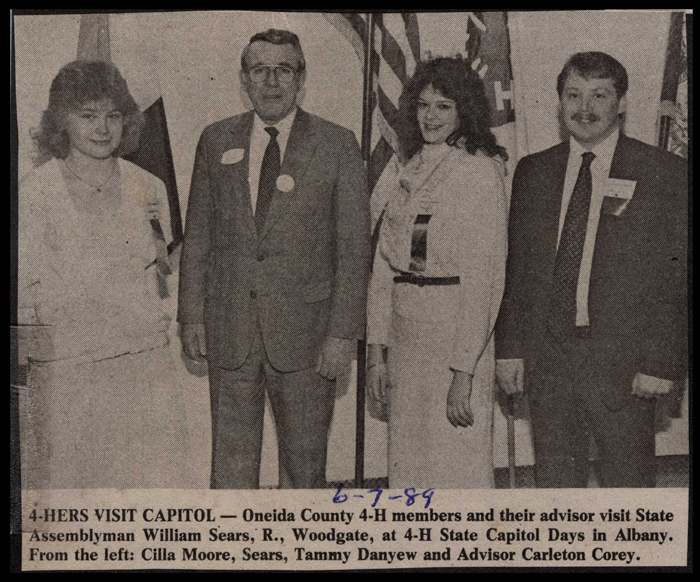 4h members visit albany state capital days june 7 1989