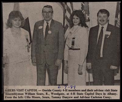4h members visit albany state capital days june 7 1989