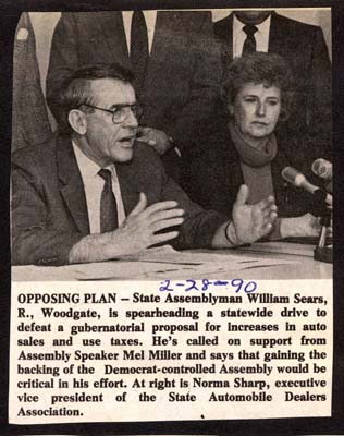 sears calls on assembly speaker miller to aid deafeat of trade in sales tax february 28 1990