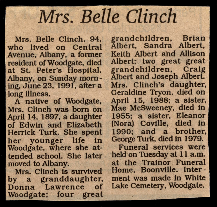 clinch belle turk daughter of edwin and elizabeth herrick turk obit june 23 1991