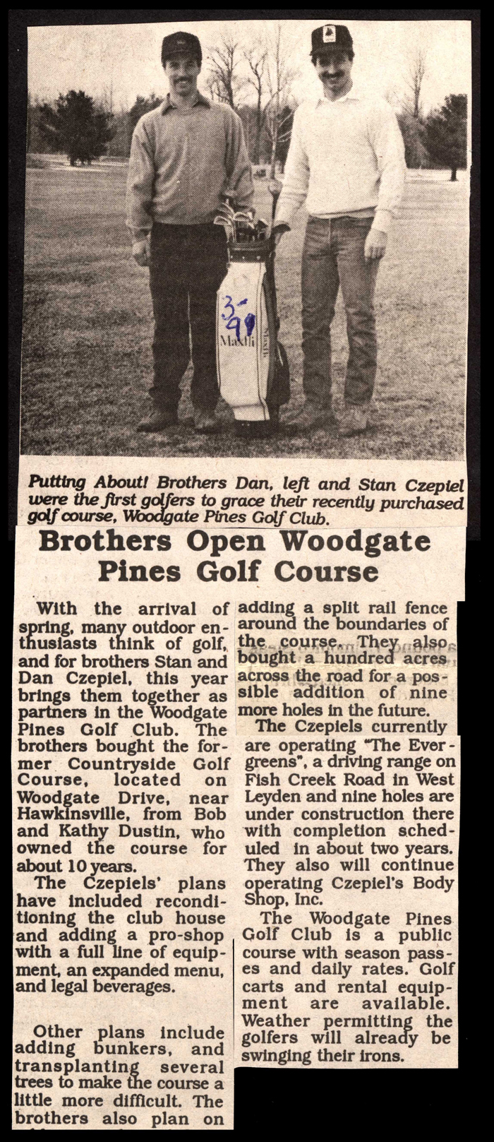 czepiel brothers open woodgate pines golf course 1991
