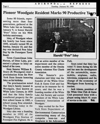 harold pete isley marks 90 productive years january 26 1993