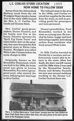 l c corliss store location now home to fallow deer 1993