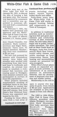 white otter fish and game club news 1994