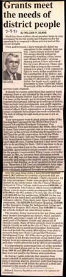 grants meet the needs of district people senator sears says july 9 1995