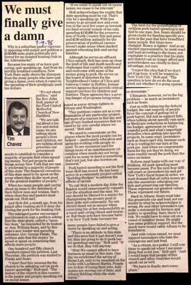 we must finally give a damn by tim chavez on pork barrel spending july 9 1995