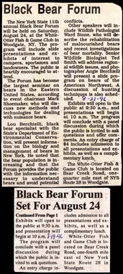11th annual black bear forum held in woodgate august 24 1996 001