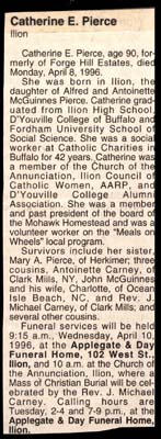 pierce catherine e daughter of alfred and antoinette mcguinnes pierce obit april 8 1996