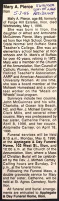 pierce mary a daughter of alfred and antoinette mcguinnes pierce obit may 1 1996