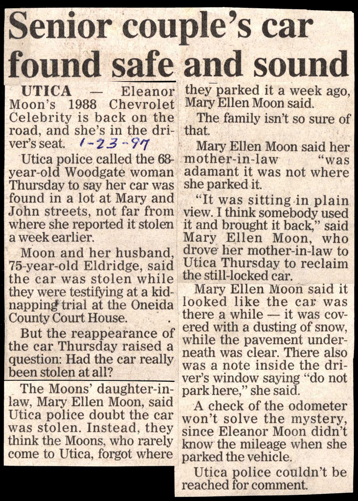 moons car found safe and sound