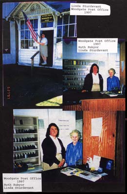 ruth rubyor and linda sturdevant at woodgate post office 1997