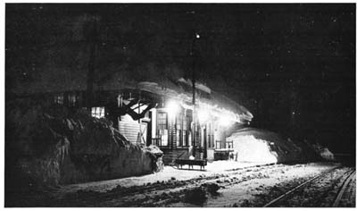 1 A Train Depot on wintry night